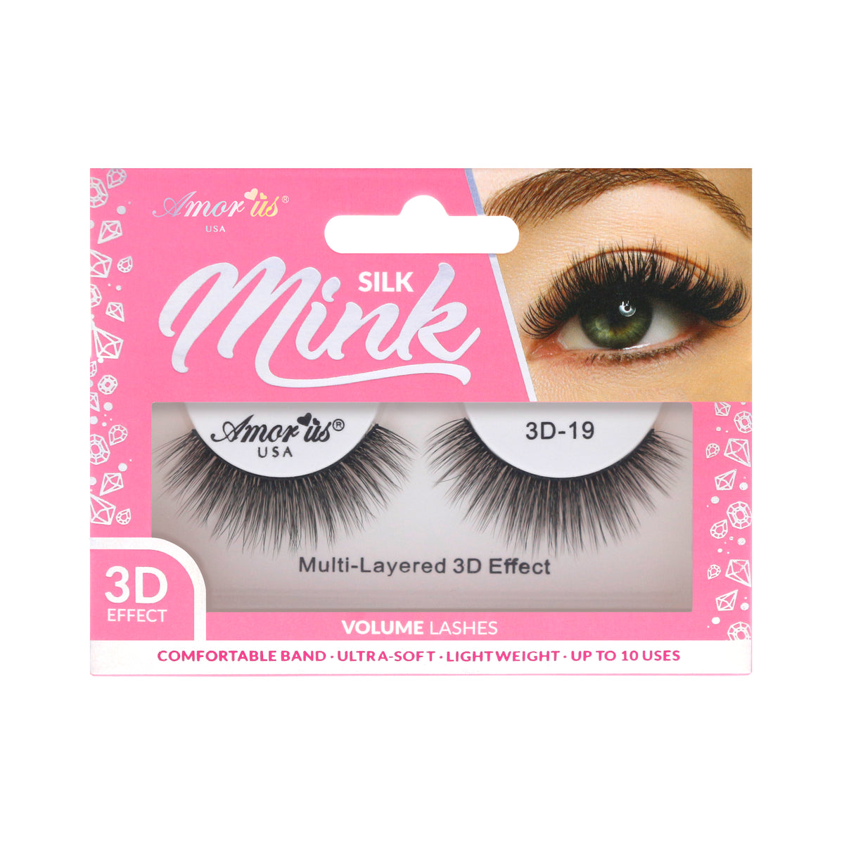 3D Silk Mink Lashes, False Mink Eyelashes | Amorus USA